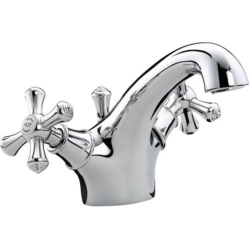 Larger image of Bristan Colonial Mono Basin Mixer Tap With Pop Up Waste (Chrome).