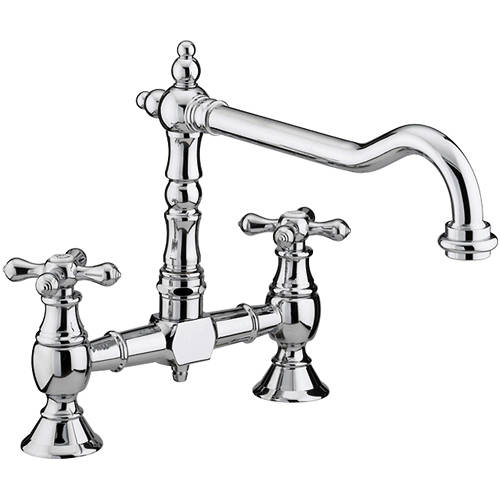 Larger image of Bristan Colonial Colonial Bridge Mixer Kitchen Tap (Chrome).