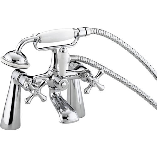 Larger image of Bristan Colonial Bath Shower Mixer Tap With Kit (Chrome).