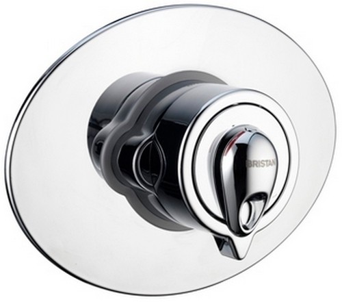 Larger image of Bristan Oval Concealing Plate Universal Kit With Hose Outlet (Chrome).