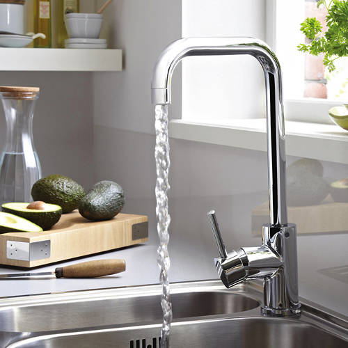 Example image of Bristan Kitchen Easy Fit Lemon Mixer Kitchen Tap (TAP ONLY, Chrome).