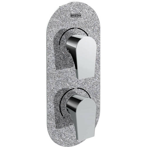 Larger image of Bristan Hourglass Concealed Shower Valve (2 Outlets, Silver Sparkle).