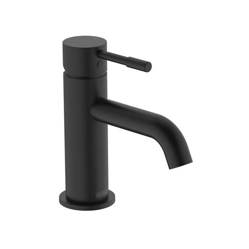 Bristan Black Mila Basin Mixer Tap With Clicker Waste (Black).
