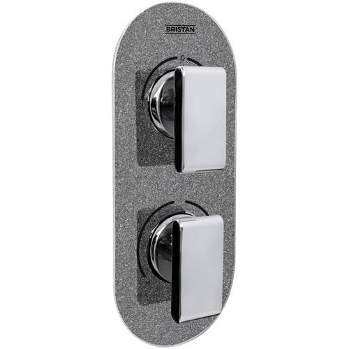 Larger image of Bristan Pivot Concealed Shower Valve (2 Outlets, Graphite Glisten).