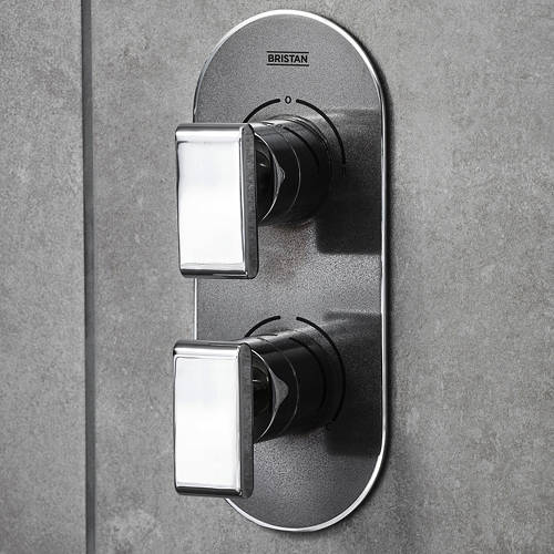 Example image of Bristan Pivot Concealed Shower Valve (2 Outlets, Graphite Glisten).