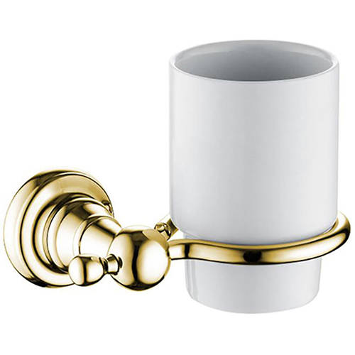 Larger image of Bristan 1901 Tumbler & Holder (Gold).