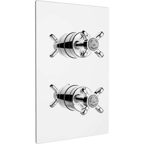 Bristan 1901 Concealed Shower Valve With Dual Controls (2 Outlet, Chrome).