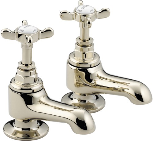 Larger image of Bristan 1901 Bath Taps, Gold Plated. N34GCD
