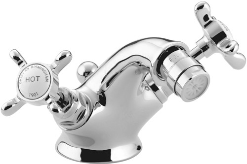 Larger image of Bristan 1901 Bidet Mixer Tap & Pop Up Waste, Chrome Plated. NBIDCCD