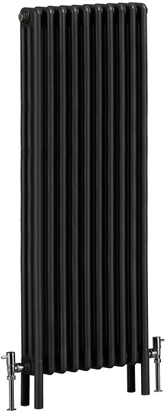 Larger image of Bristan Heating Nero 3 Column Bathroom Radiator (Gun Metal). 490x1500mm.