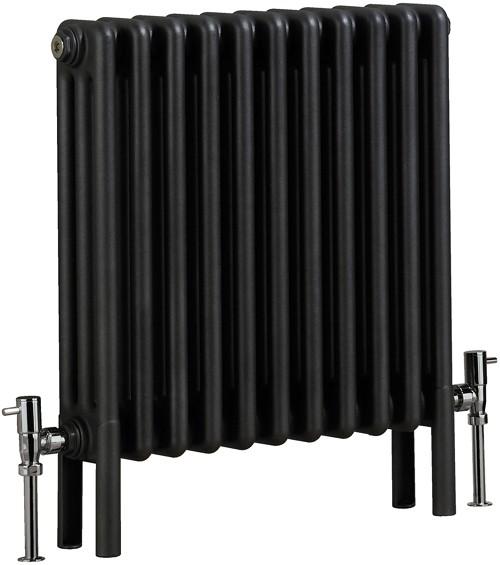 Larger image of Bristan Heating Nero 3 Column Bathroom Radiator (Gun Metal). 535x600mm.