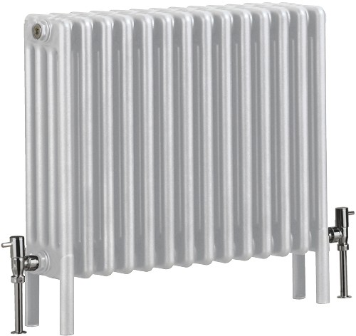 Larger image of Bristan Heating Nero 4 Column Bathroom Radiator (White). 670x600mm.