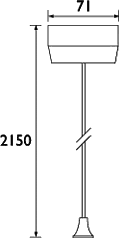 Technical image of Bristan Pumps Negative Head Shower Pull Switch.