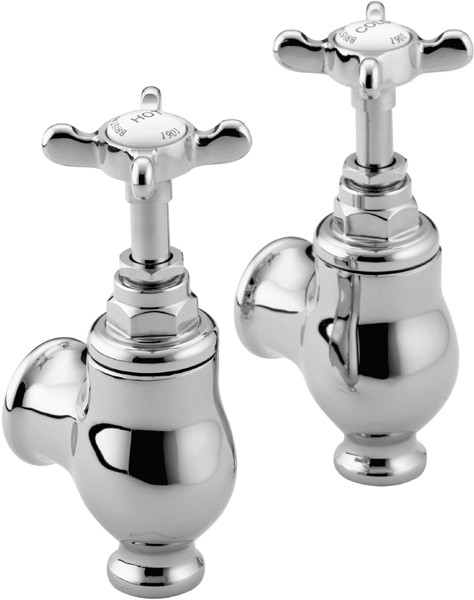 Larger image of Bristan 1901 Globe Bath Taps, Chrome Plated. NGLOCCD