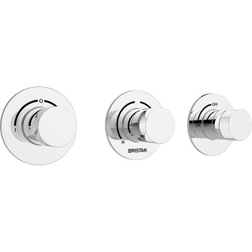 Larger image of Bristan Orb Concealed Shower Valve (3 Outlets, Chrome).