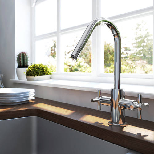 Example image of Bristan Kitchen Pecan Easy Fit Mixer Kitchen Tap (Chrome).