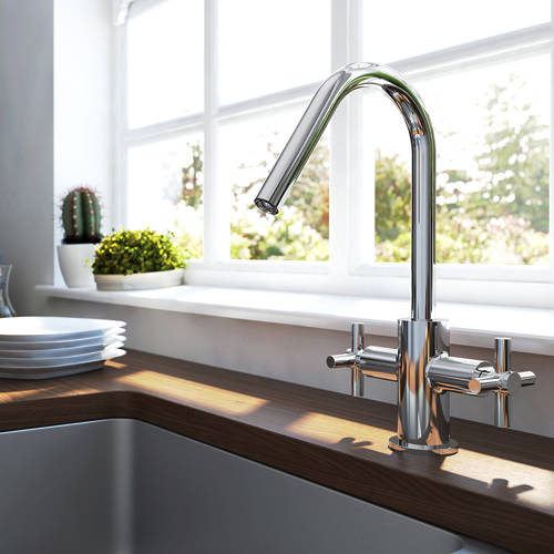Example image of Bristan Kitchen Easy Fit Pecan Mixer Kitchen Tap (TAP ONLY, Chrome).