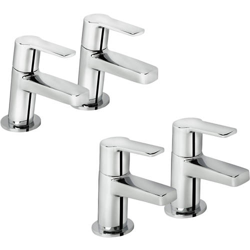 Larger image of Bristan Pisa Basin & Bath Tap Pack (Pairs, Chrome).