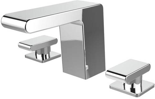 Larger image of Bristan Pivot 3 Hole Basin Mixer Tap With Clicker Waste (Chrome).