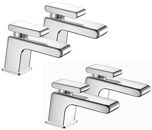 Larger image of Bristan Pivot Basin & Bath Taps Pack (Chrome).