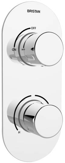 Larger image of Bristan Pivot Thermostatic Dual Control Shower Valve (Chrome).