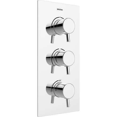 Bristan Prism Concealed Shower Valve (3 Outlets, Chrome).