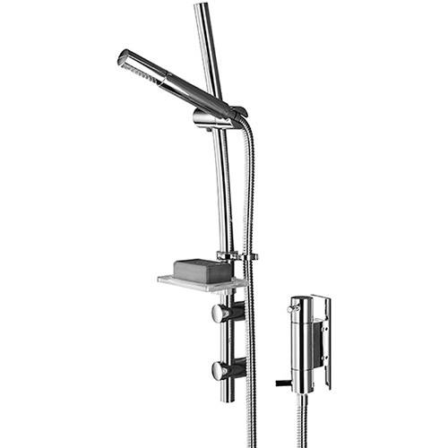 Larger image of Bristan Prism Exposed Thermostatic Bar Shower Valve Pack (Chrome).