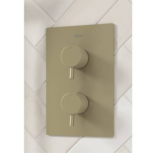 Example image of Bristan Prism Thermostatic Shower Package (Brushed Brass).