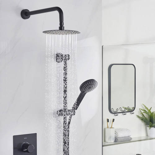 Example image of Bristan Prism Thermostatic Shower Package (Black).
