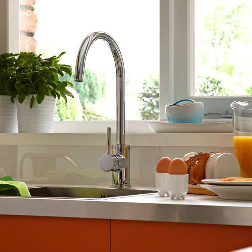 Example image of Bristan Kitchen Easy Fit Pistachio Mixer Kitchen Tap (TAP ONLY, Chrome).