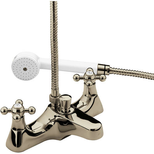 Larger image of Bristan Regency Deck Mounted Bath Shower Mixer Tap (Gold).