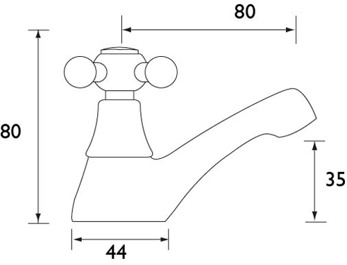 Technical image of Bristan Regency Pair Of Basin & Bath Shower Mixer Tap Pack (Gold).