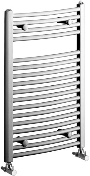 Larger image of Bristan Heating Rosanna Curved Bathroom Radiator (Chrome). 500x700mm.