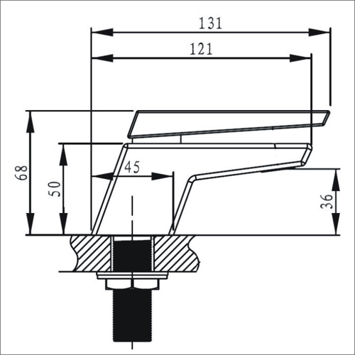 Technical image of Bristan Sail 1/2" Basin Taps (Chrome).