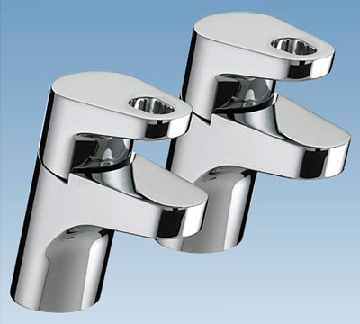 Example image of Bristan Synergy Basin Taps (Pair, Chrome).