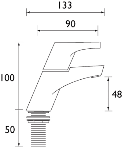 Technical image of Bristan Synergy Bath Taps (Pair, Chrome).