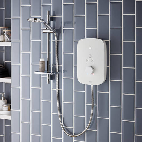 Example image of Bristan Solis Thermostatic Electric Shower 8.5kW (White).