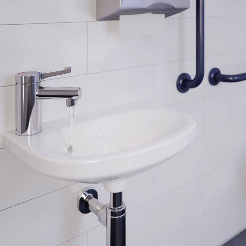 Example image of Bristan Commercial Thermostatic Basin Mixer Tap With Long Lever (TMV3).