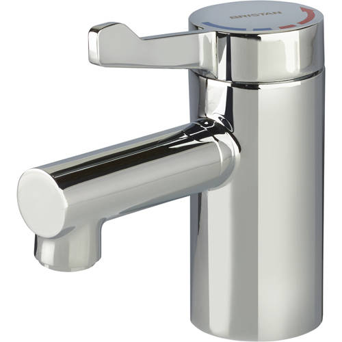 Larger image of Bristan Commercial Thermostatic Basin Mixer Tap With Short Lever (TMV3)
