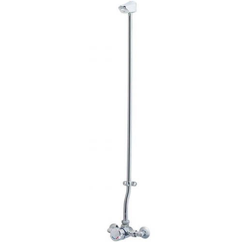 Bristan Women's Commercial Exposed Time Flow Shower With Rigid Riser & Head.
