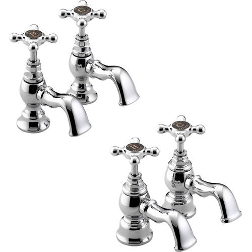 Larger image of Bristan Trinity Basin & Bath Taps Pack (Chrome).