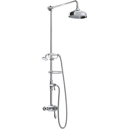 Larger image of Bristan Trinity Concentric Shower Valve, Diverter & Rigid Riser Kit (Chrome).