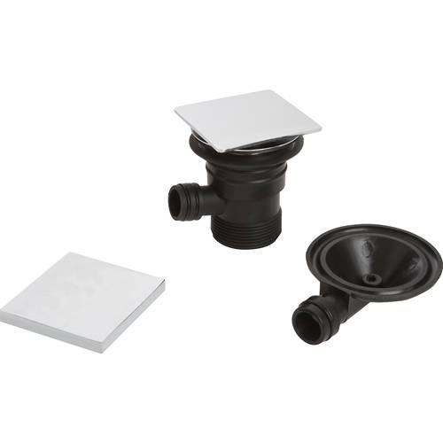 Bristan Accessories Square Clicker Bath Waste (Slotted, Chrome).