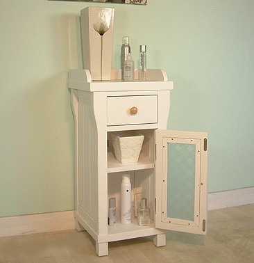 Example image of Baumhaus Hampton Bathroom Storage Cabinet (White). Size 770x365mm.