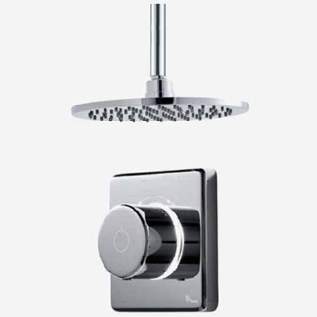 Larger image of Digital Showers Digital Shower Valve, Ceiling Arm & 8" Shower Head (HP).