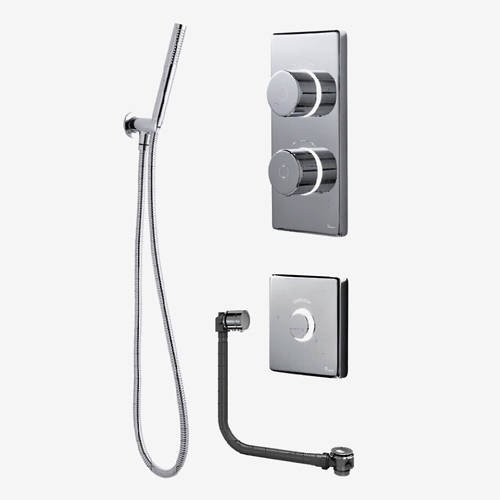 Larger image of Digital Showers Twin Digital Shower Pack, Filler, Shower Kit & Remote (LP).