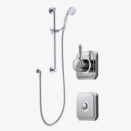 Larger image of Digital Showers Digital Shower Valve, Remote & Slide Rail Kit (HP).