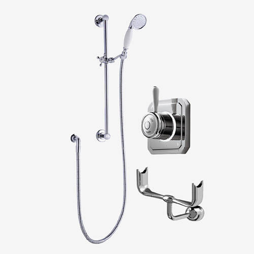 Larger image of Digital Showers Digital Shower Valve, Processor, Slide Rail Kit & Cradle (HP).