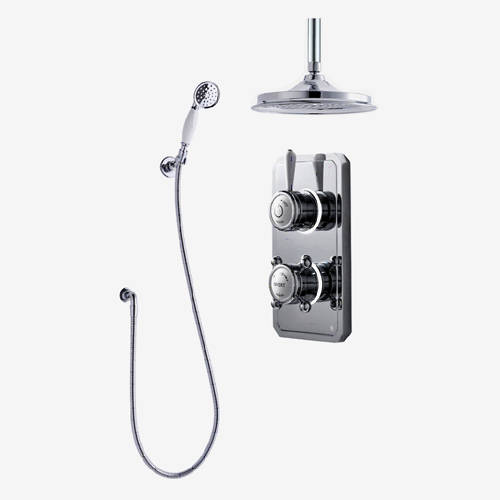 Larger image of Digital Showers Twin Digital Shower Pack With Spray Kit & 12" Head (HP).