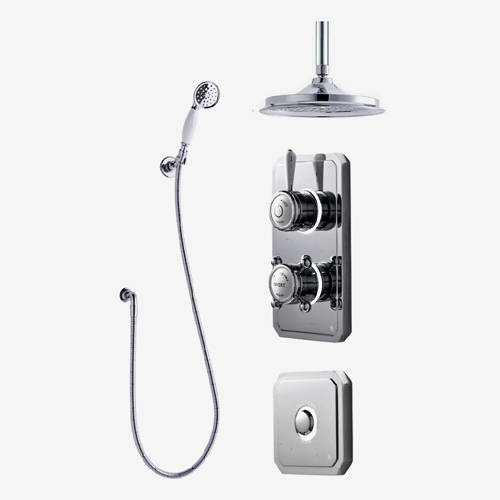 Larger image of Digital Showers Digital Shower Pack, Spray Kit, 12" Head & Remote (HP).